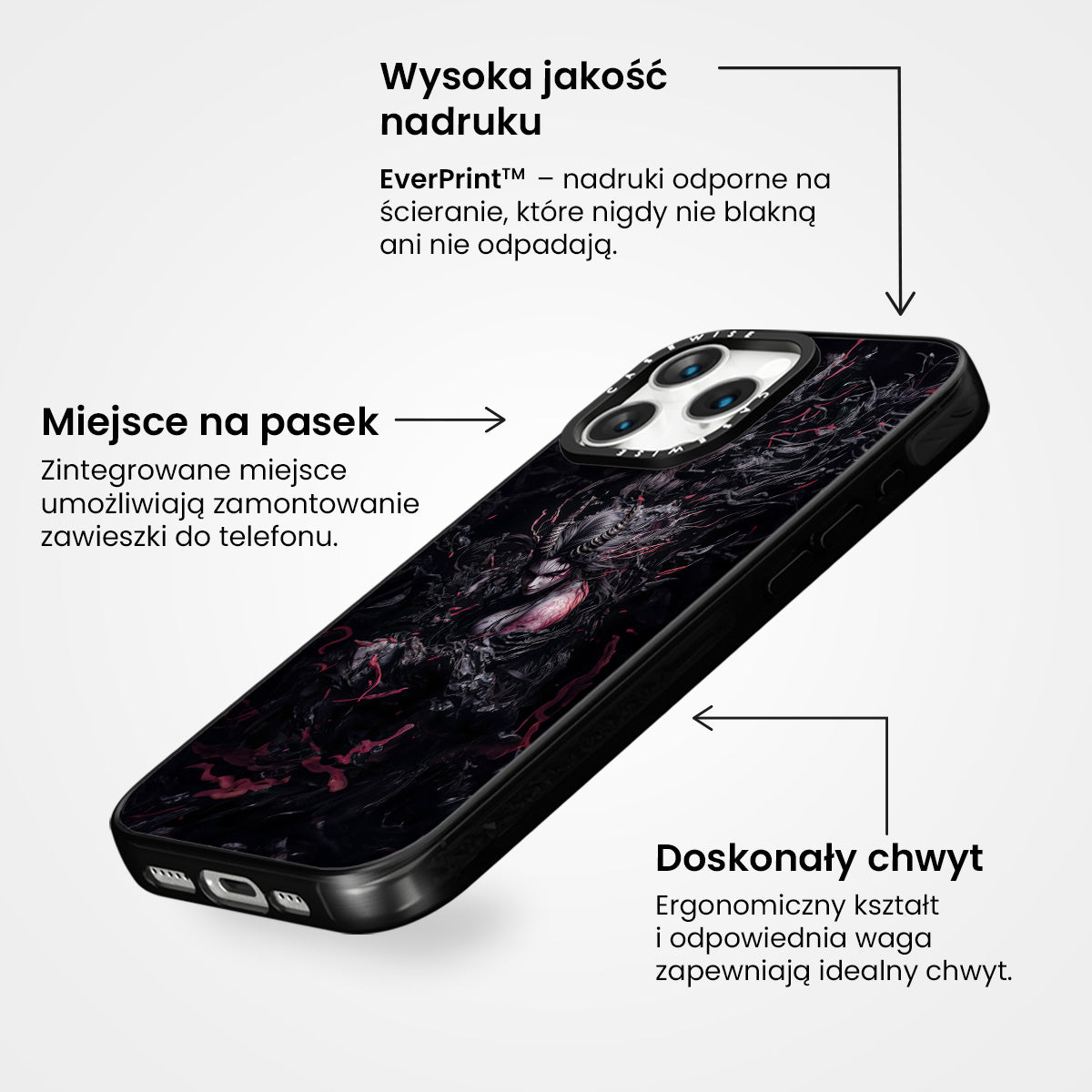 Czarna gotycka dama demon - Etui