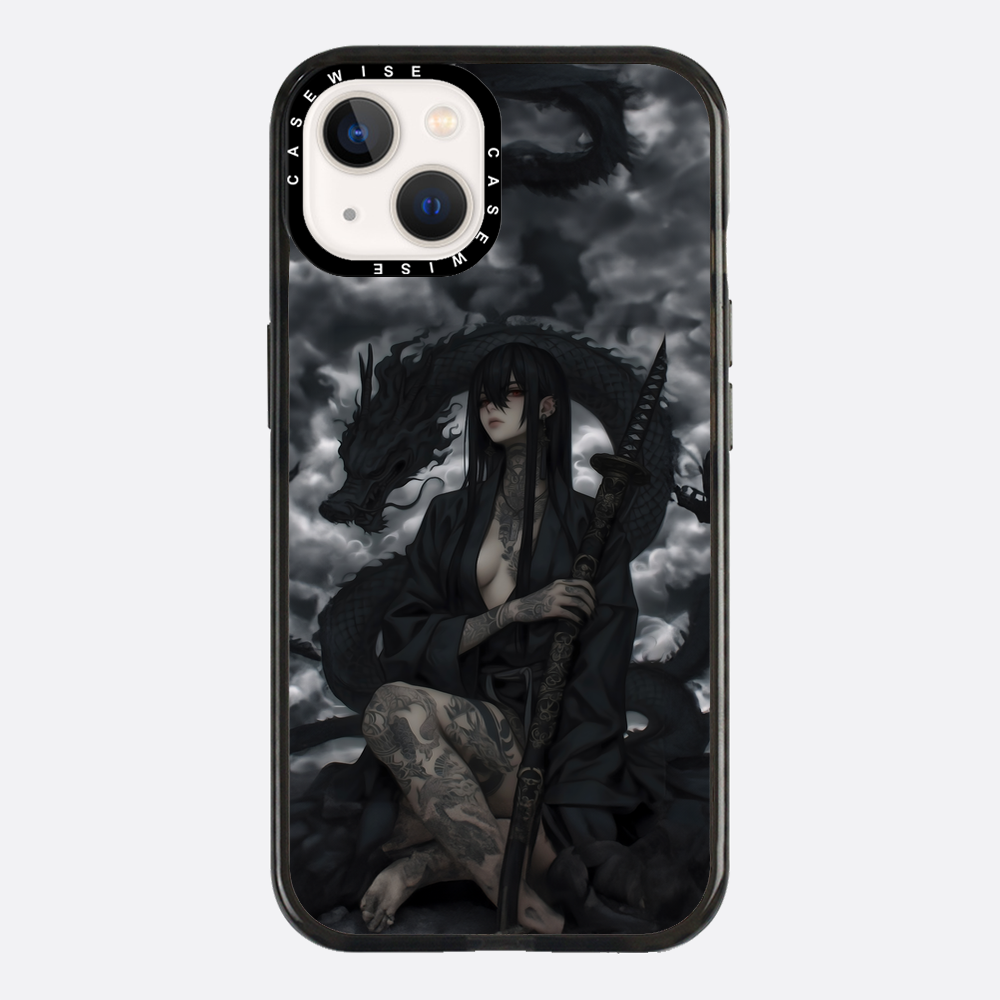 Gothic Black Inked Shadow Girl - Etui
