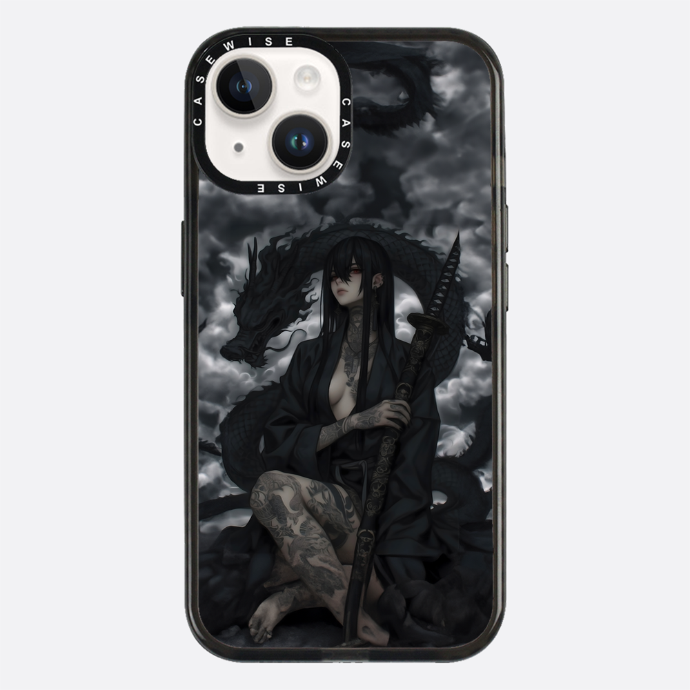 Gothic Black Inked Shadow Girl - Etui