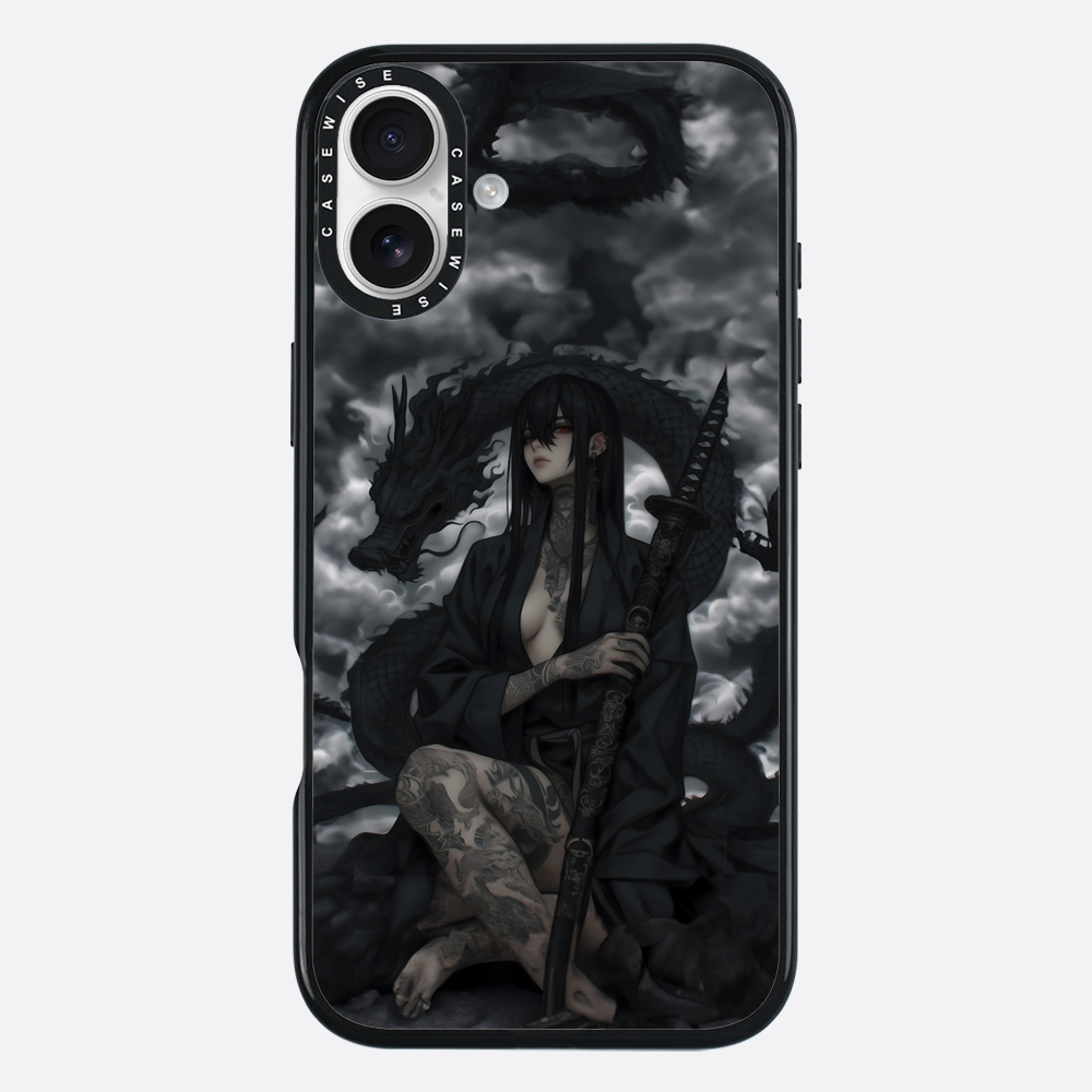 Gothic Black Inked Shadow Girl - Etui