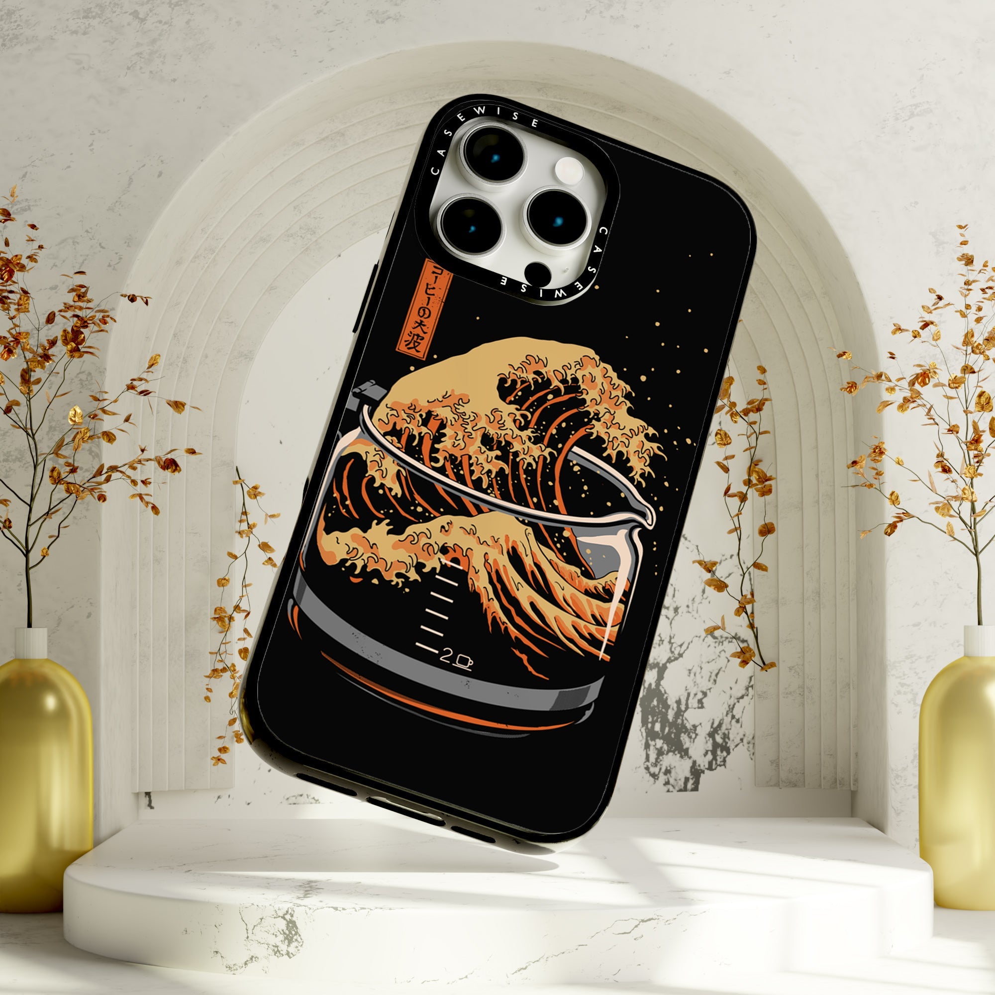 the great wave of coffee - Etui