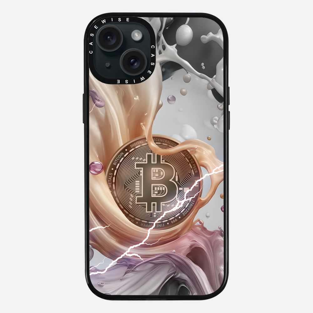 CRYPTO ART Bitcoin Splashes - orange - Etui