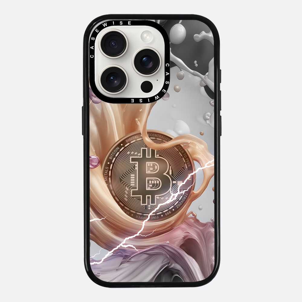 CRYPTO ART Bitcoin Splashes - orange - Etui