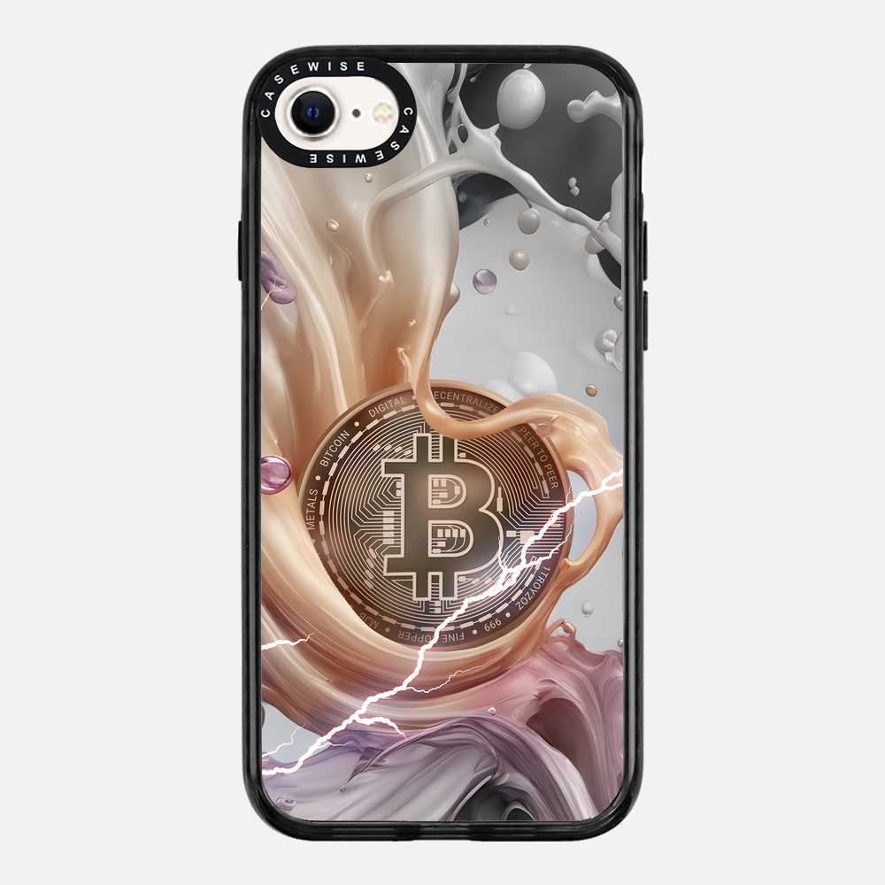 CRYPTO ART Bitcoin Splashes - orange - Etui