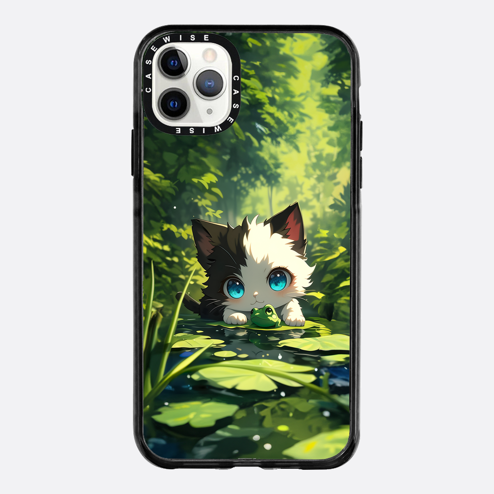Cute Cat with Frog - Etui