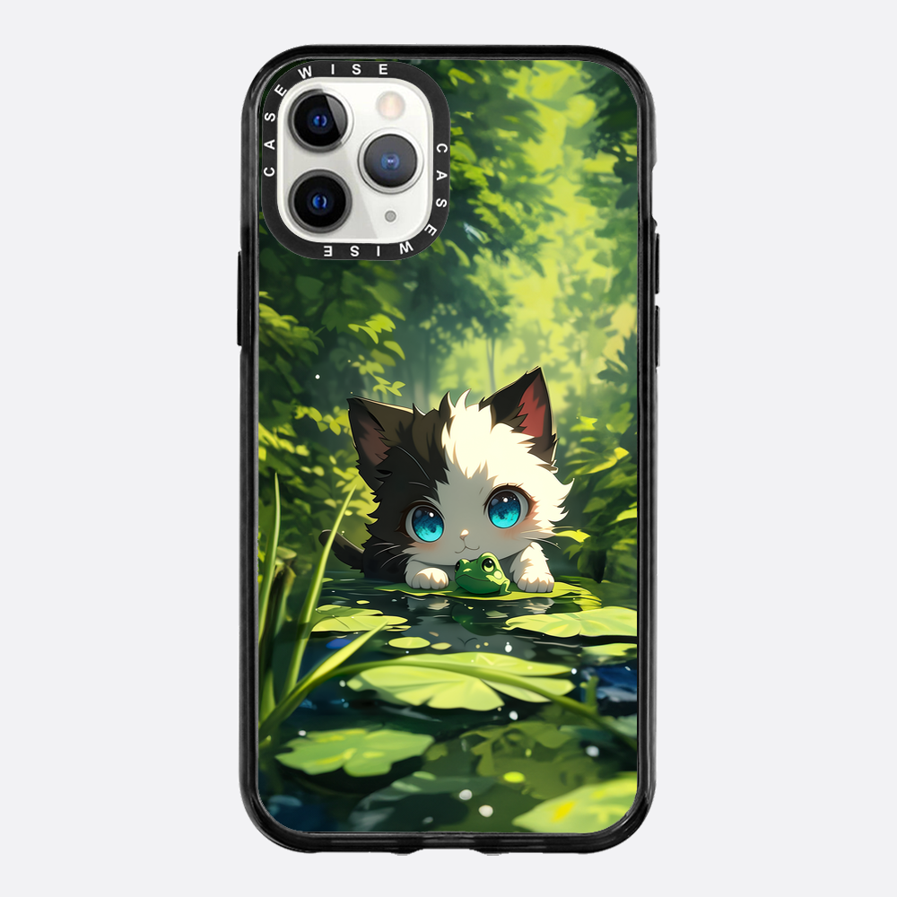 Cute Cat with Frog - Etui