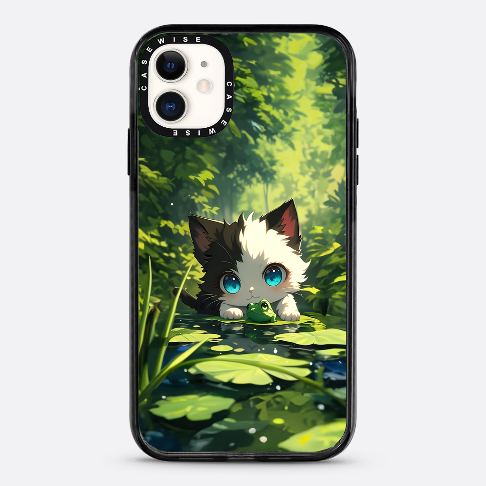 Cute Cat with Frog - Etui