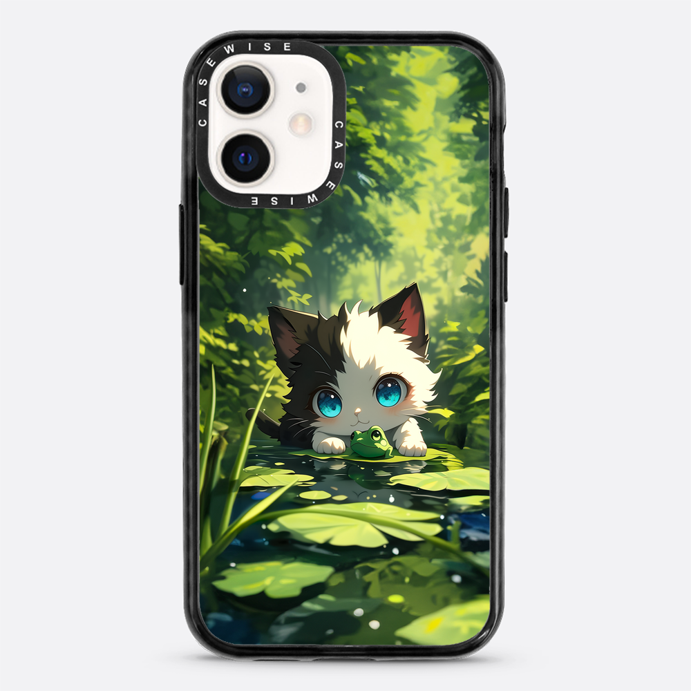 Cute Cat with Frog - Etui