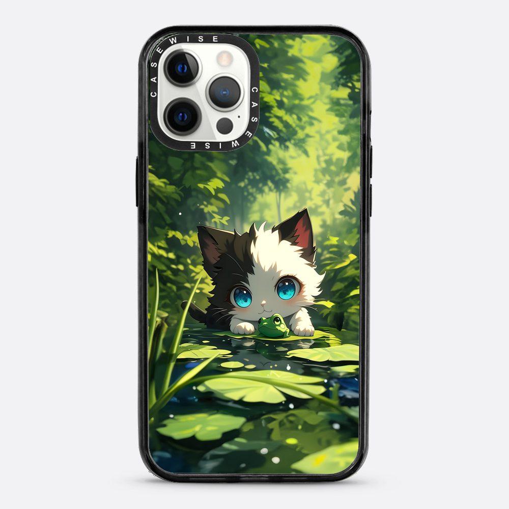 Cute Cat with Frog - Etui