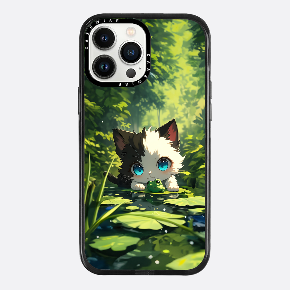 Cute Cat with Frog - Etui