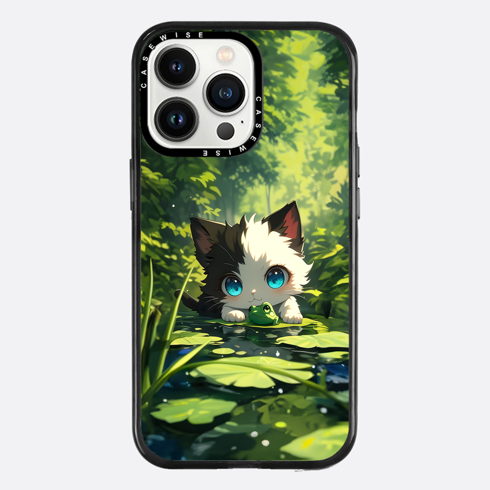 Cute Cat with Frog - Etui