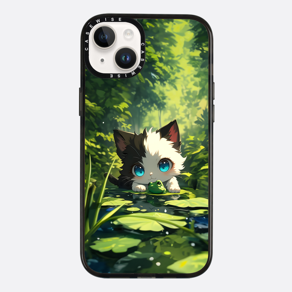 Cute Cat with Frog - Etui