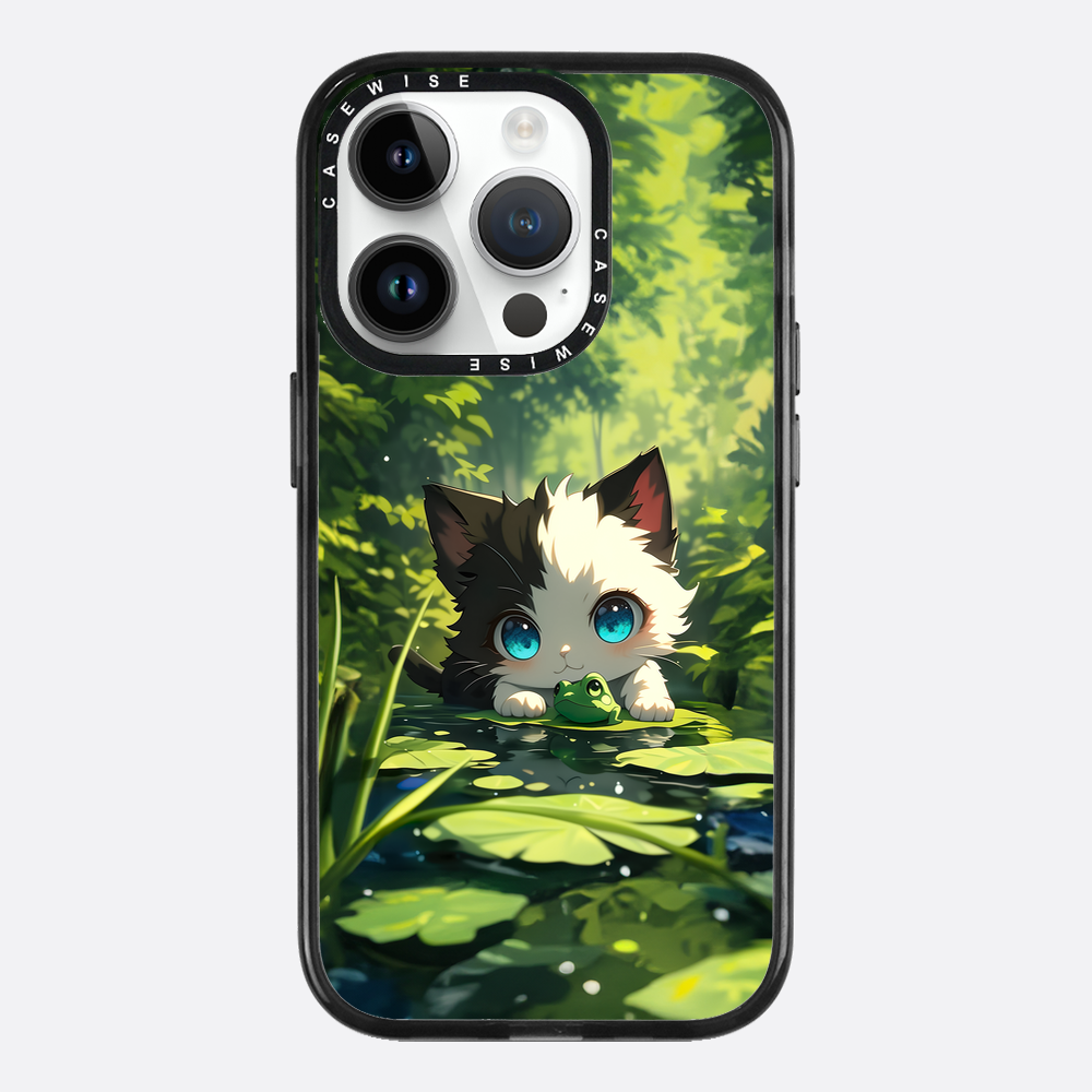 Cute Cat with Frog - Etui