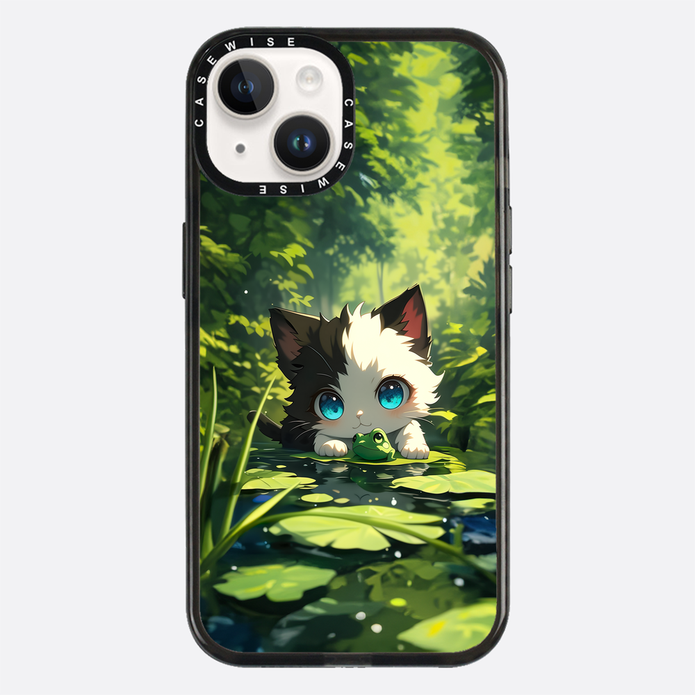 Cute Cat with Frog - Etui
