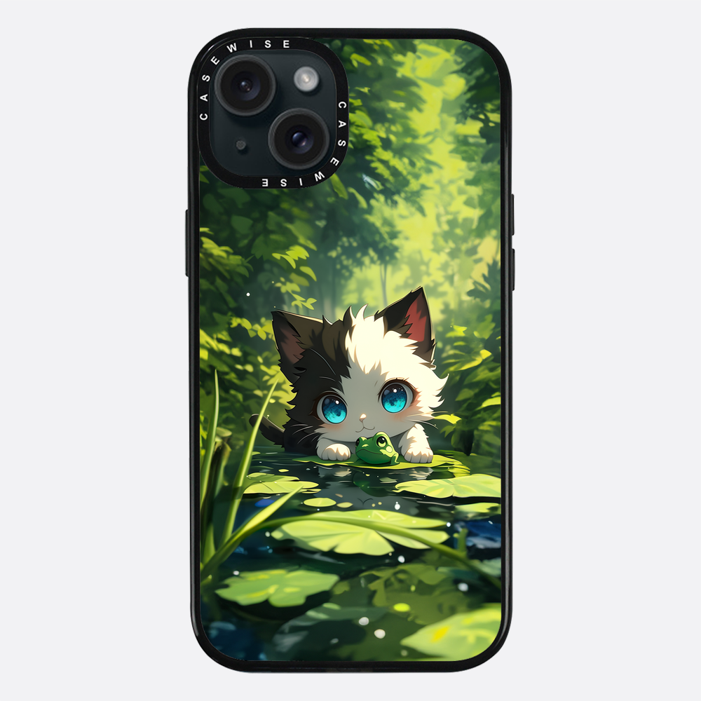 Cute Cat with Frog - Etui