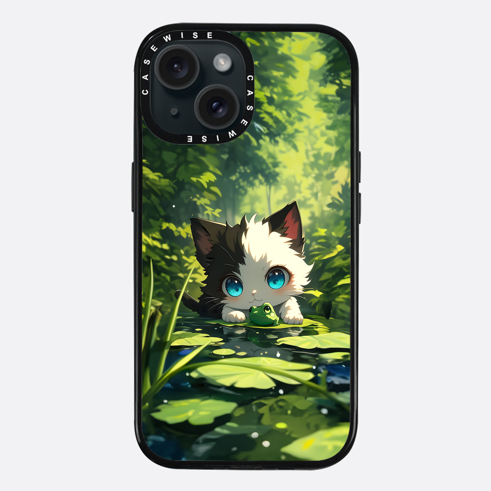 Cute Cat with Frog - Etui