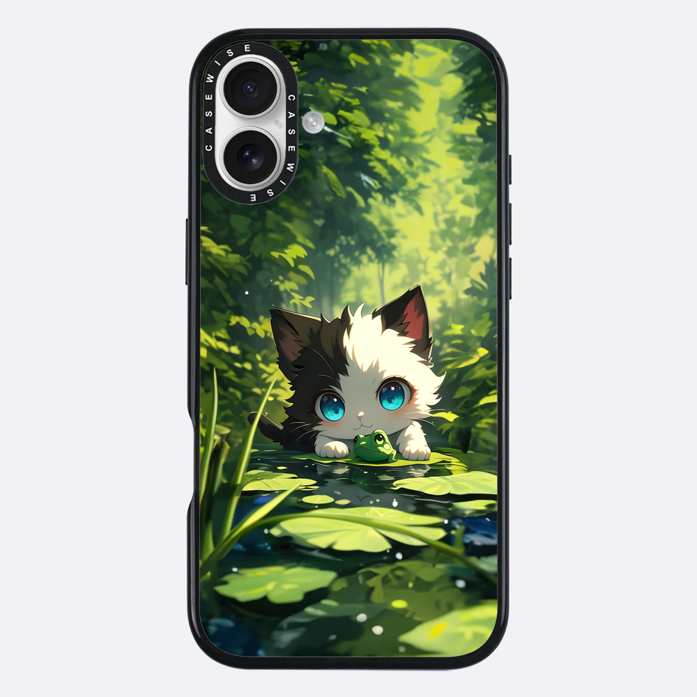 Cute Cat with Frog - Etui