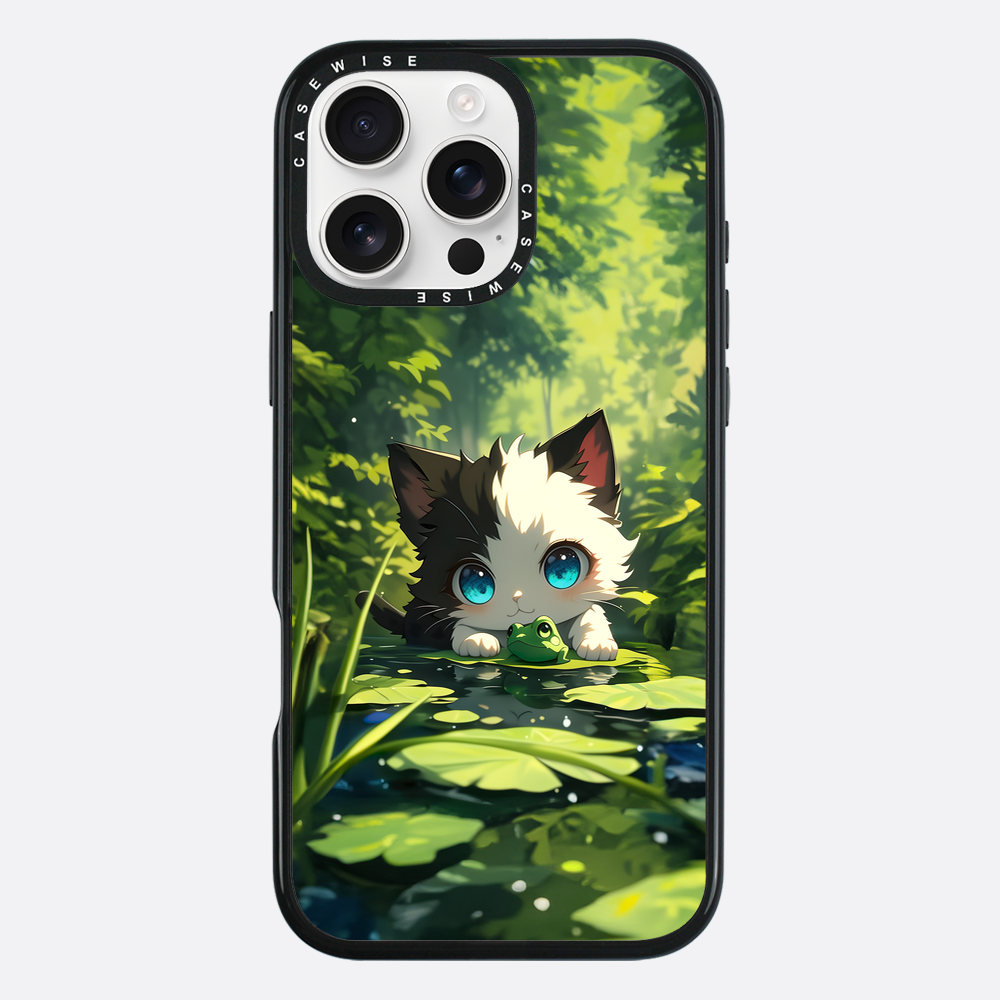 Cute Cat with Frog - Etui