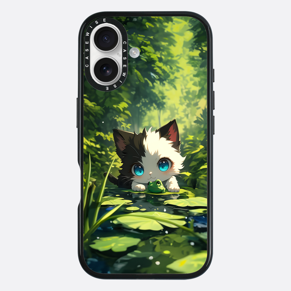 Cute Cat with Frog - Etui