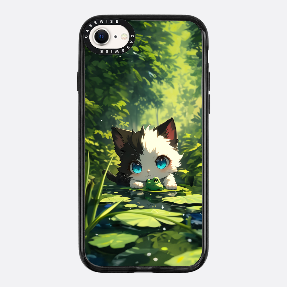 Cute Cat with Frog - Etui