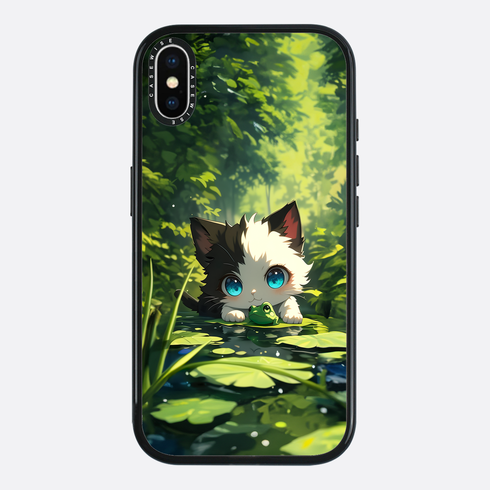 Cute Cat with Frog - Etui