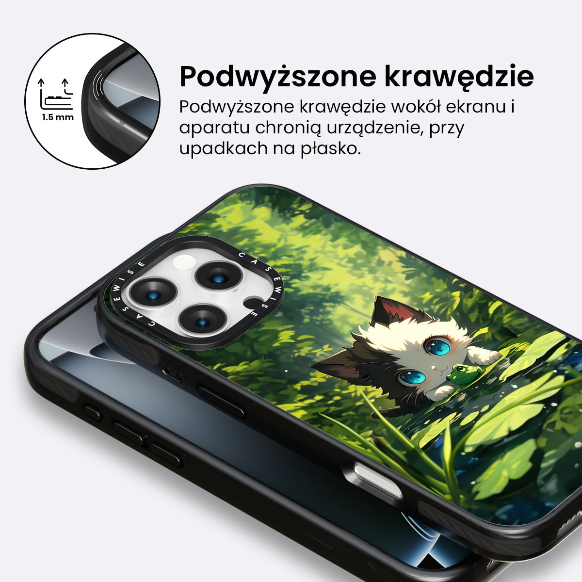 Cute Cat with Frog - Etui