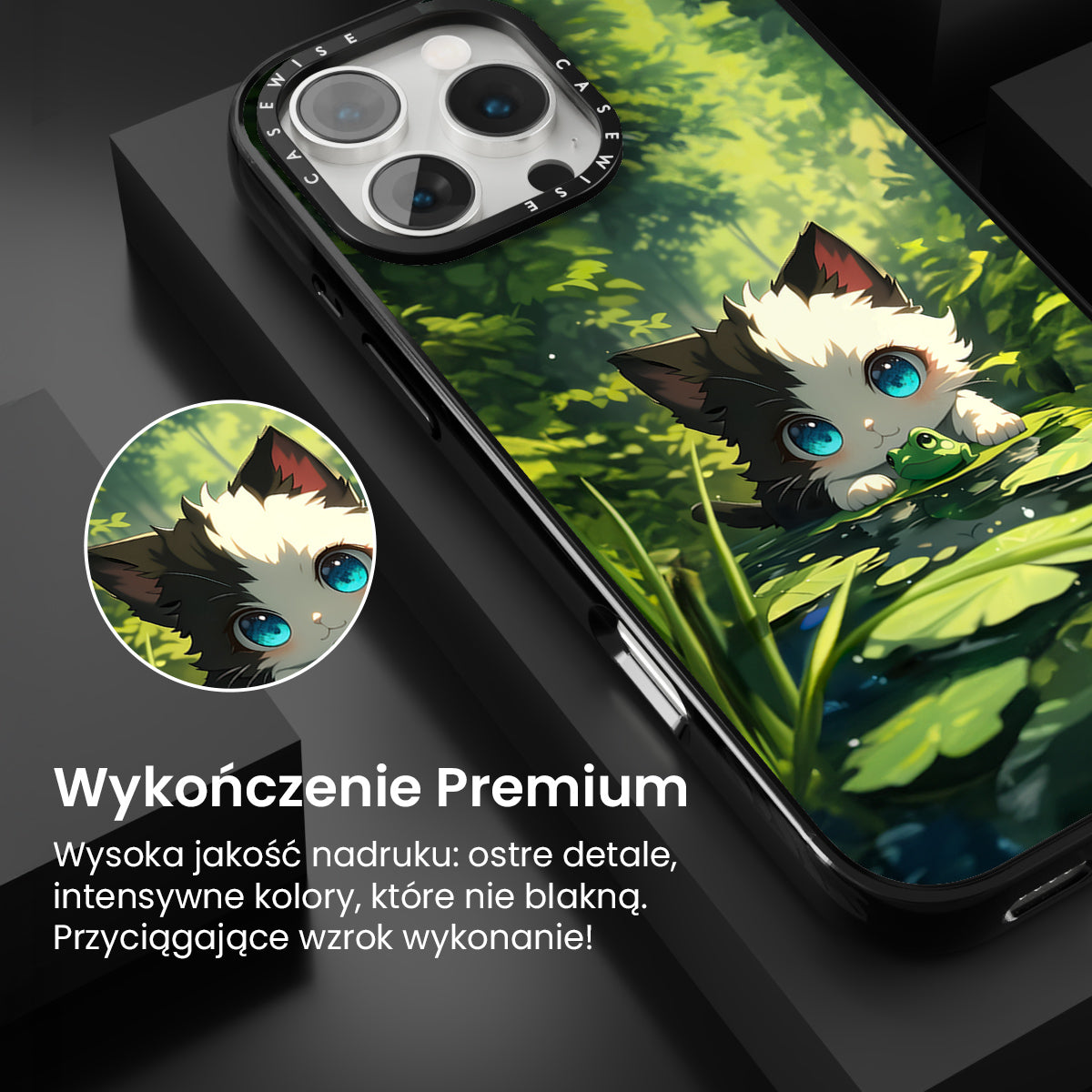 Cute Cat with Frog - Etui
