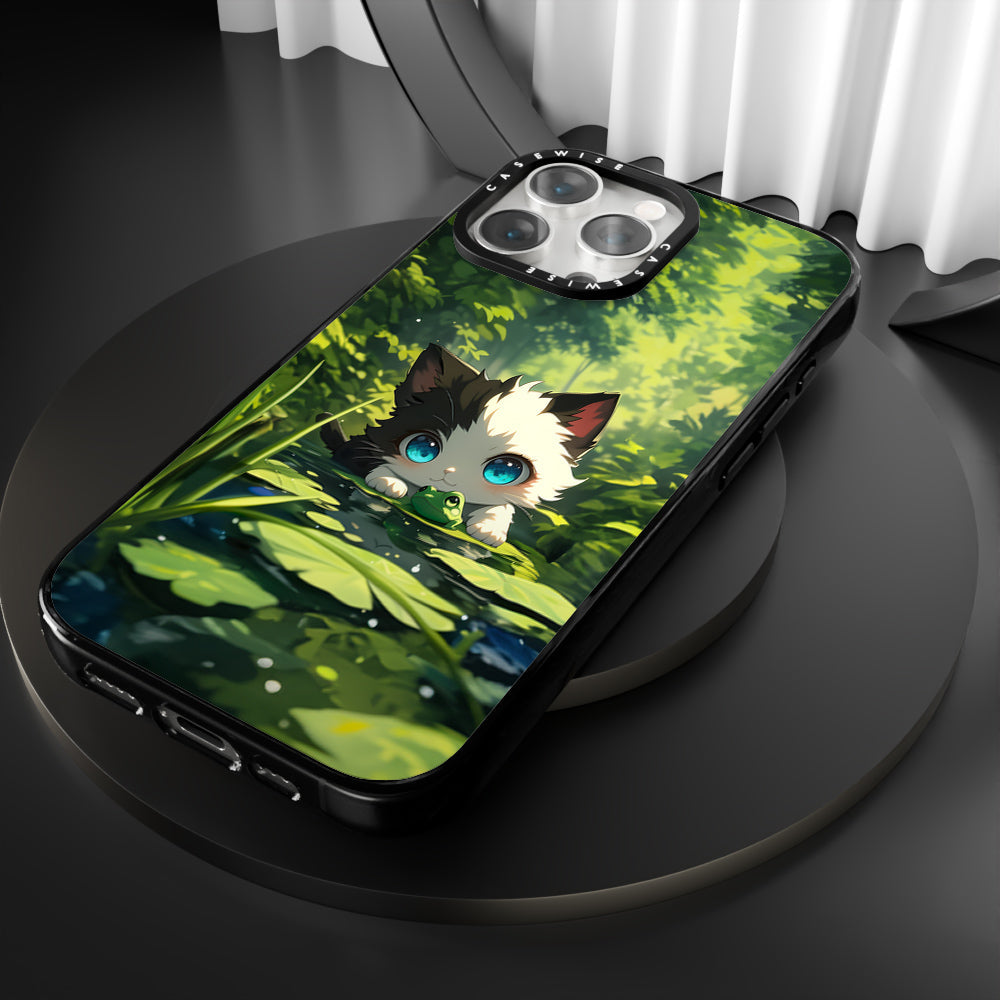 Cute Cat with Frog - Etui