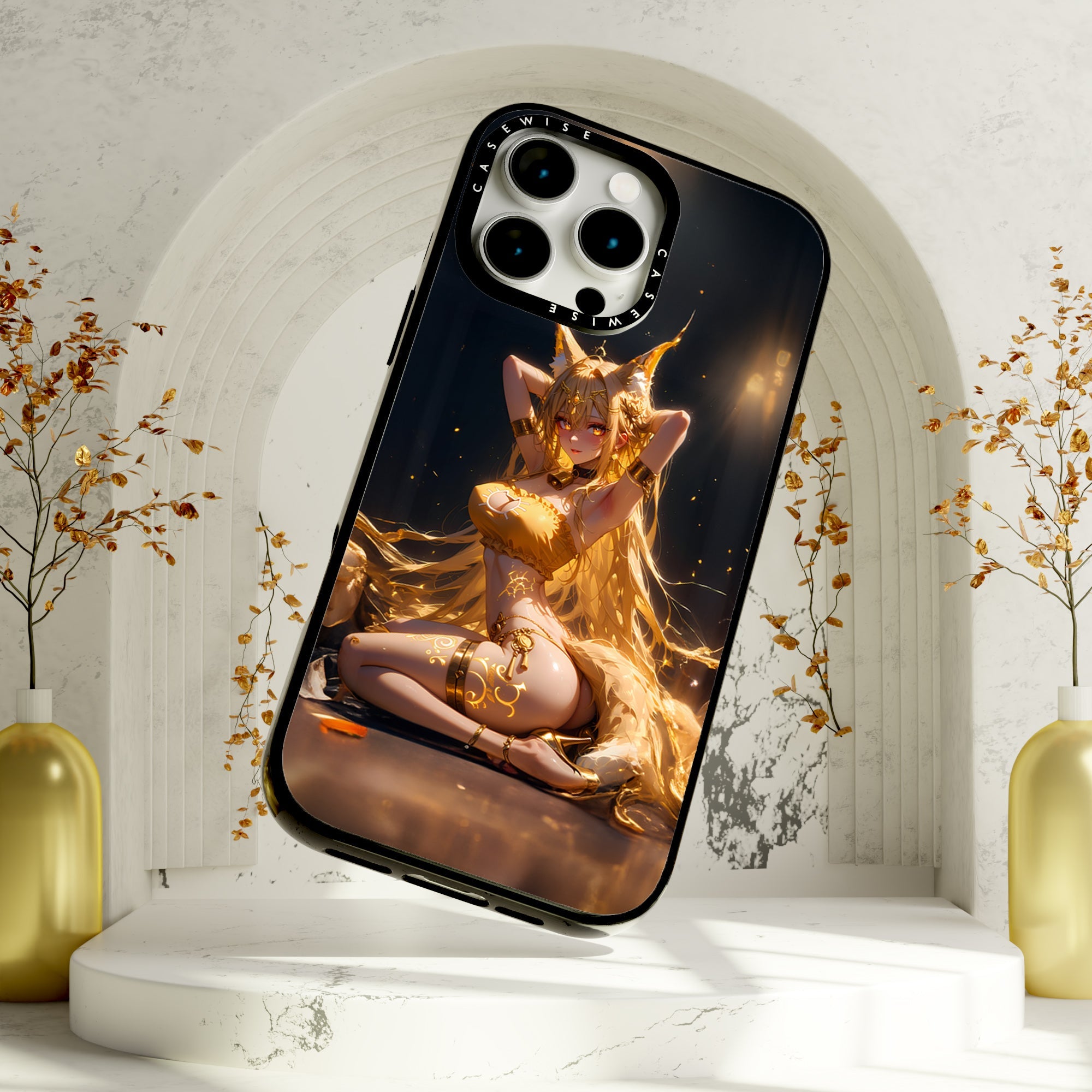 Sexy Fox Anime Girl on Floor - Etui