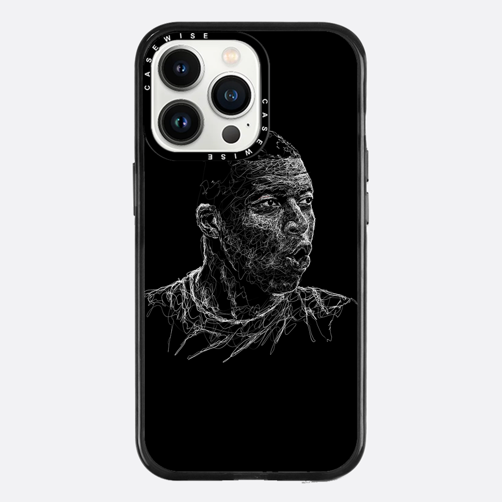 digital scribble art design inspired by kylian mbappe - Etui