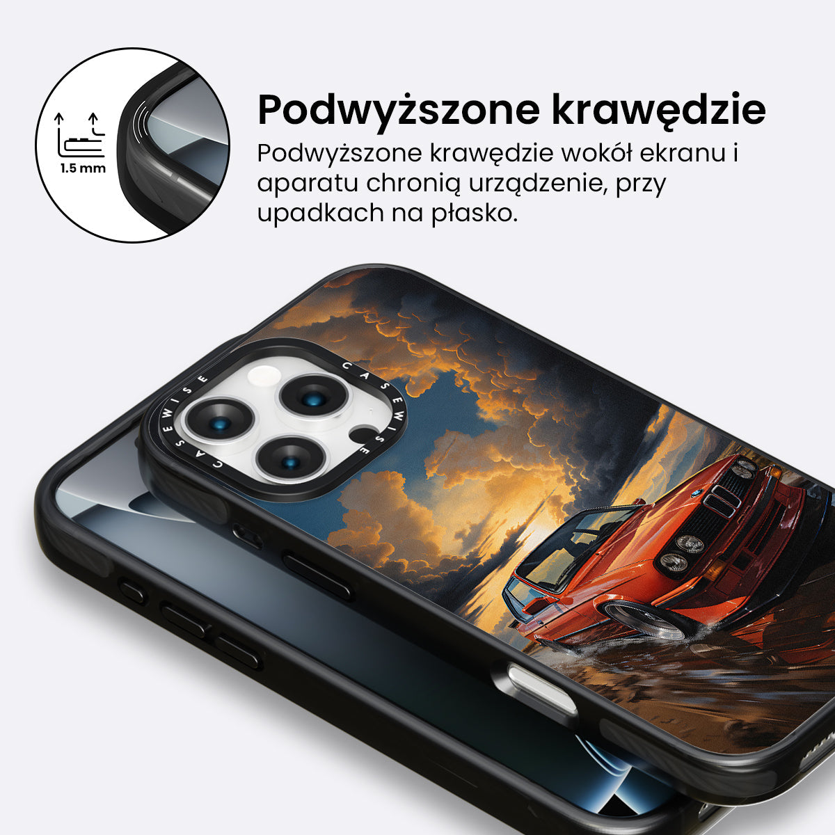 BMW M3 E30 Sunset Painting - Etui