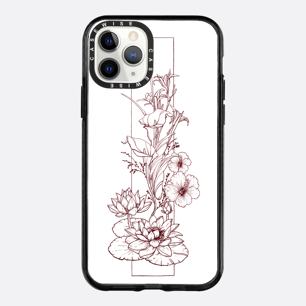 Kompozycja kwiatowa - linia - Etui