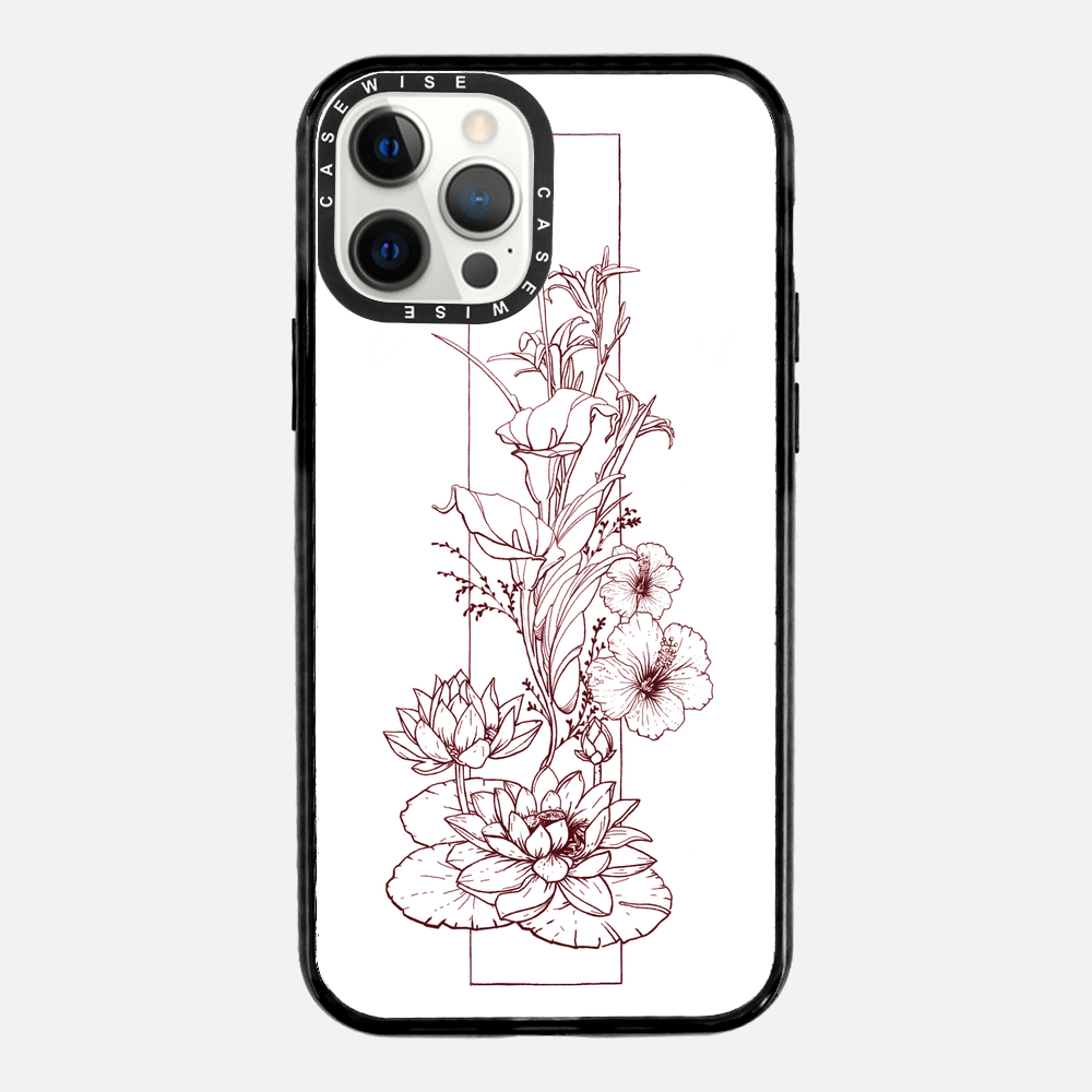 Kompozycja kwiatowa - linia - Etui