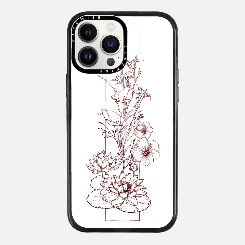 Kompozycja kwiatowa - linia - Etui