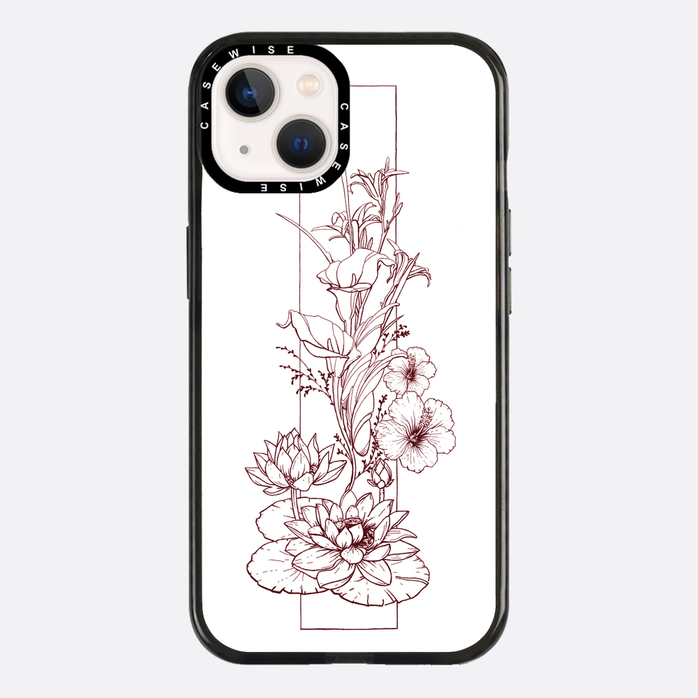 Kompozycja kwiatowa - linia - Etui