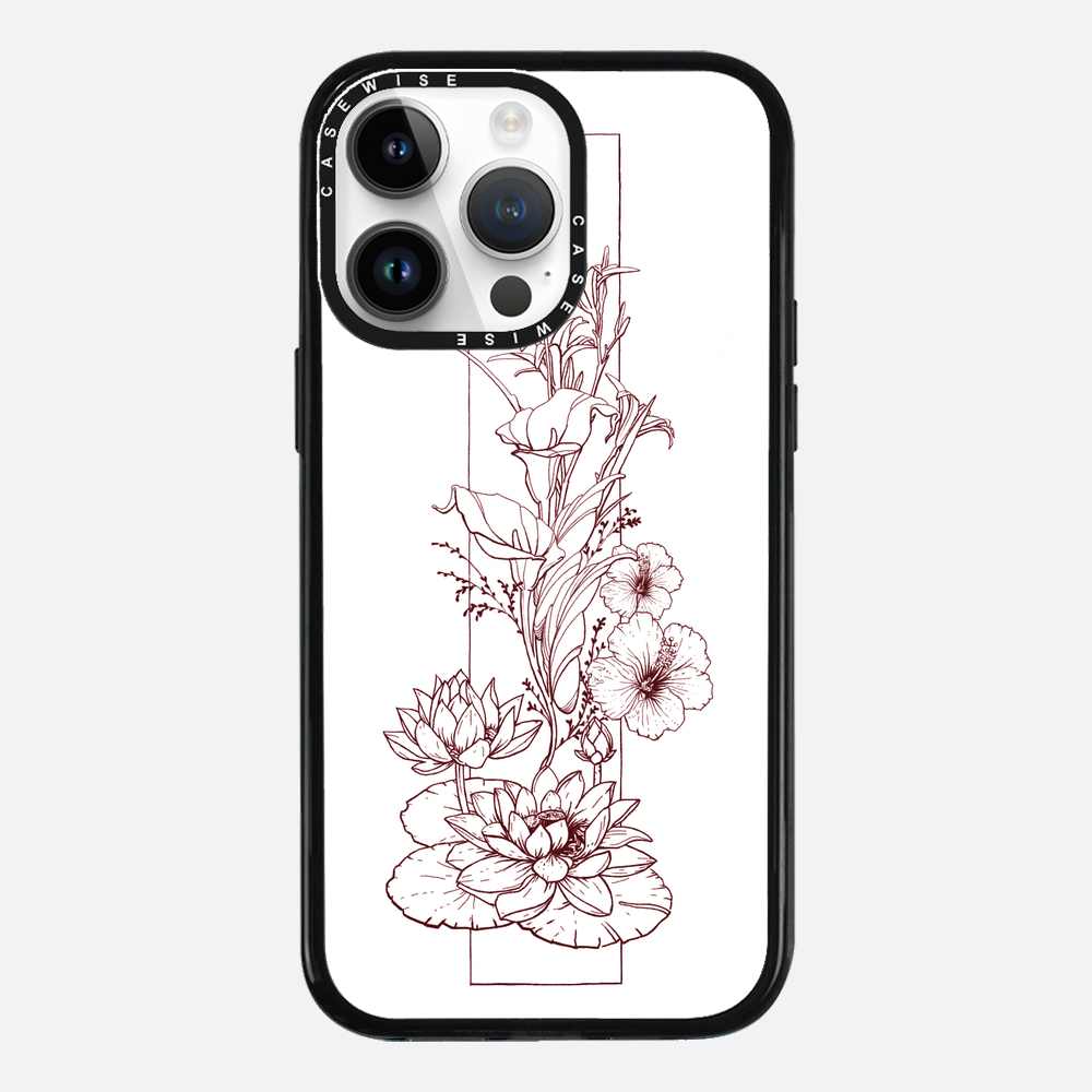 Kompozycja kwiatowa - linia - Etui