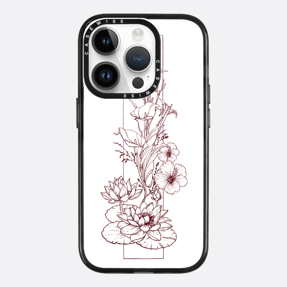 Kompozycja kwiatowa - linia - Etui