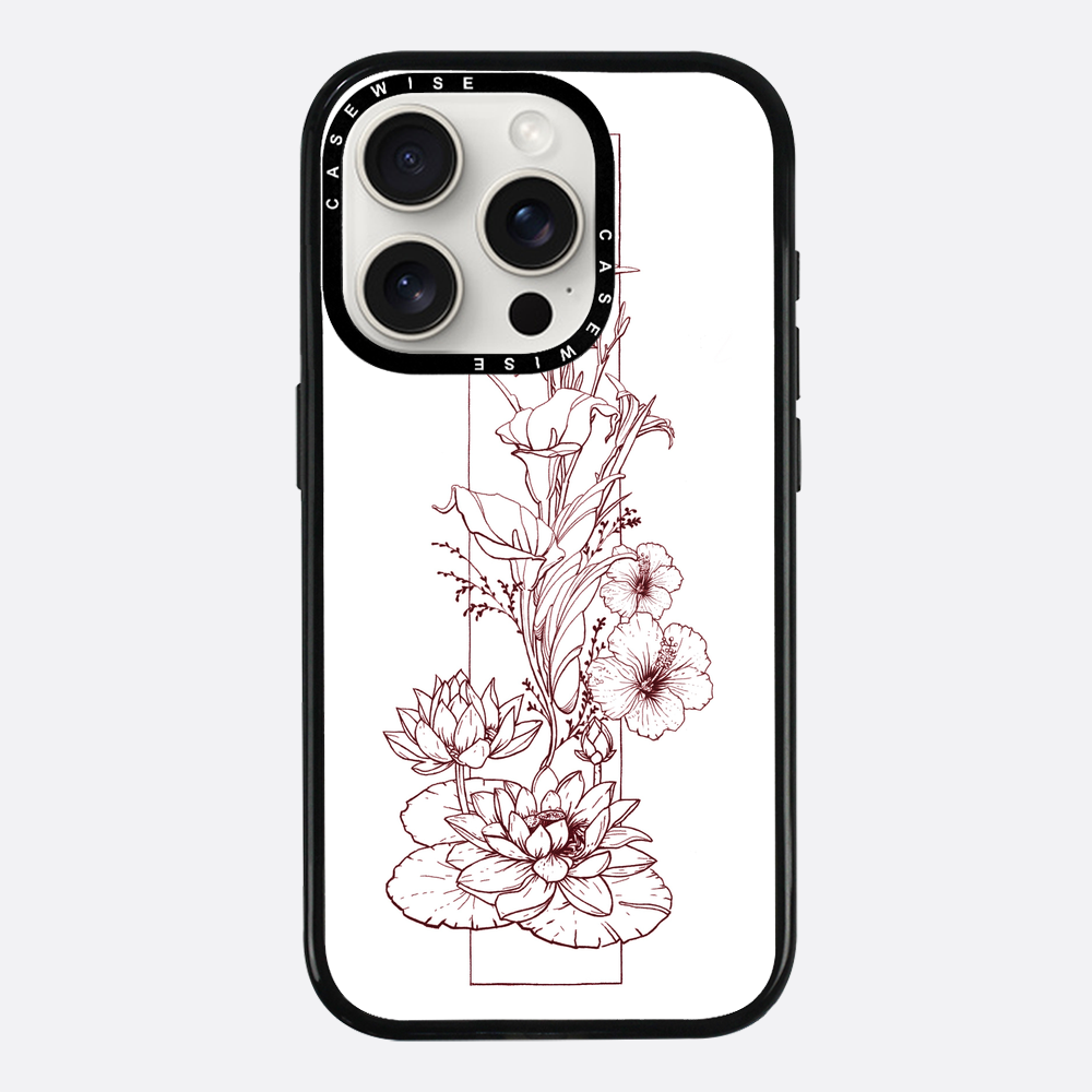 Kompozycja kwiatowa - linia - Etui