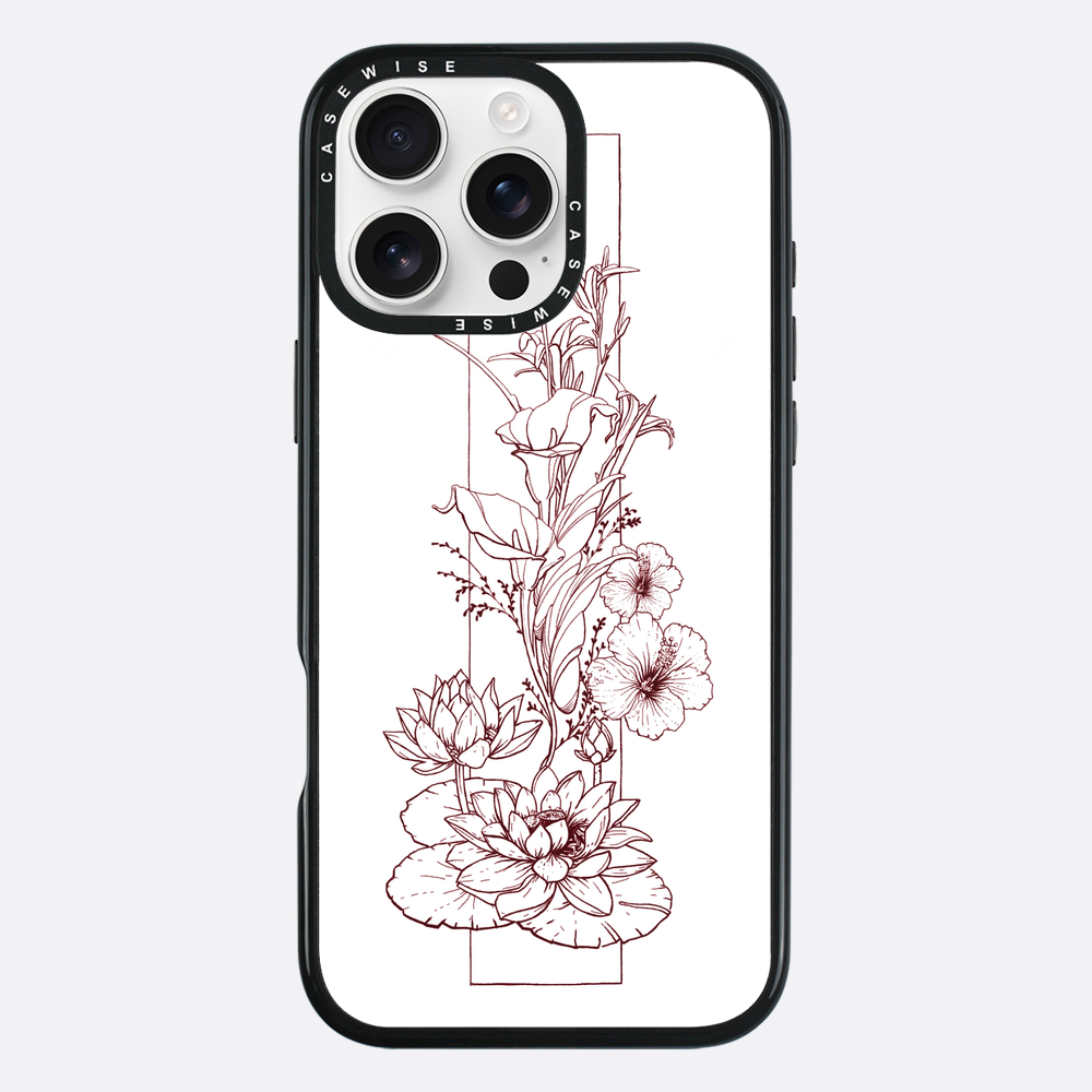 Kompozycja kwiatowa - linia - Etui