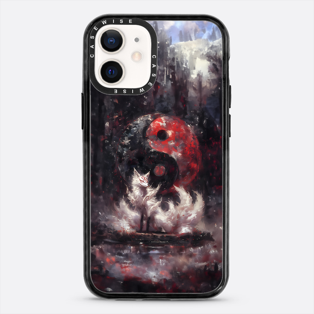 Kitsune Yin i Yang Malowanie - Etui