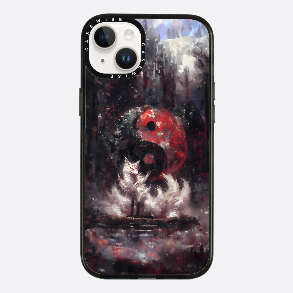 Kitsune Yin i Yang Malowanie - Etui
