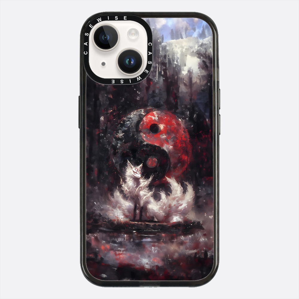 Kitsune Yin i Yang Malowanie - Etui