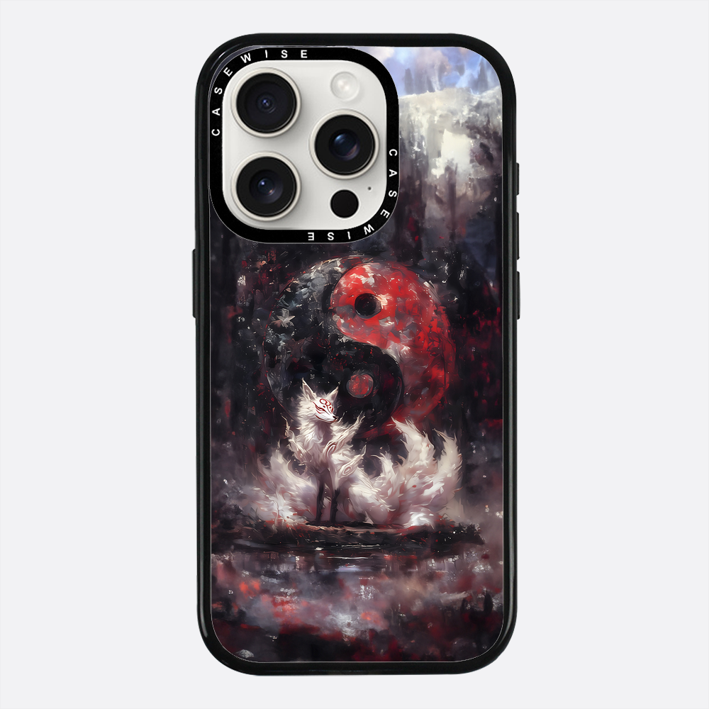 Kitsune Yin i Yang Malowanie - Etui