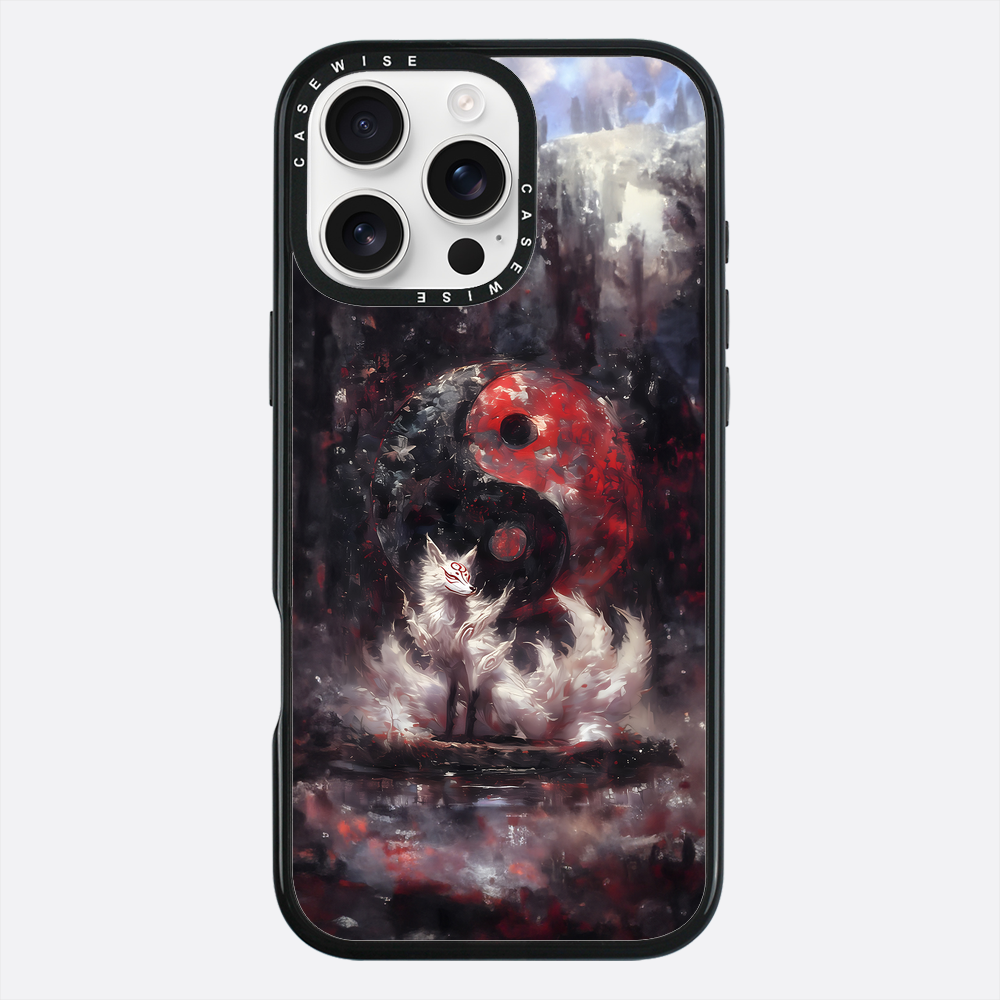 Kitsune Yin i Yang Malowanie - Etui