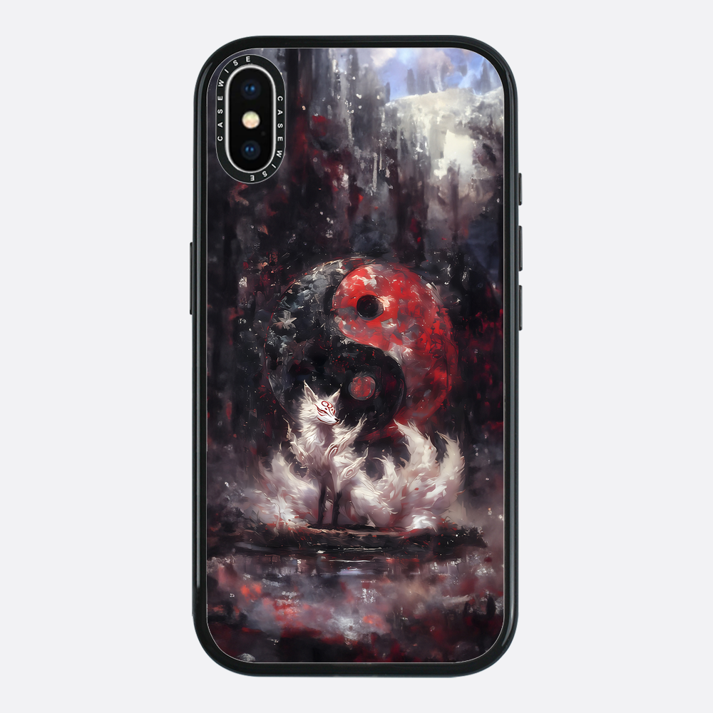 Kitsune Yin i Yang Malowanie - Etui