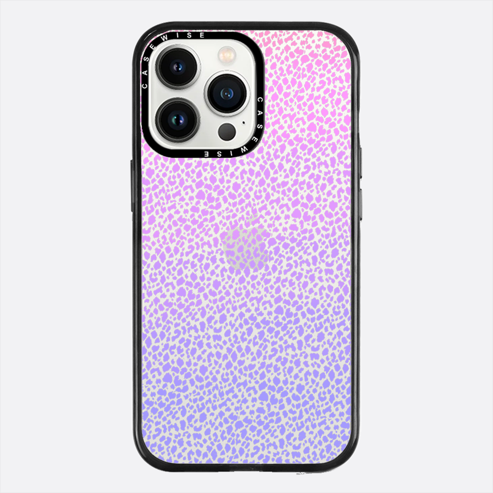 Fioletowy Panterkowy Ombré - Etui
