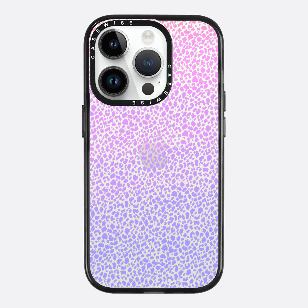 Fioletowy Panterkowy Ombré - Etui