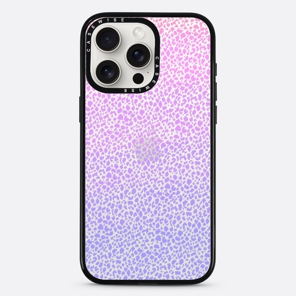 Fioletowy Panterkowy Ombré - Etui