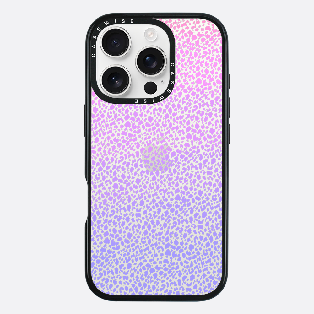 Fioletowy Panterkowy Ombré - Etui