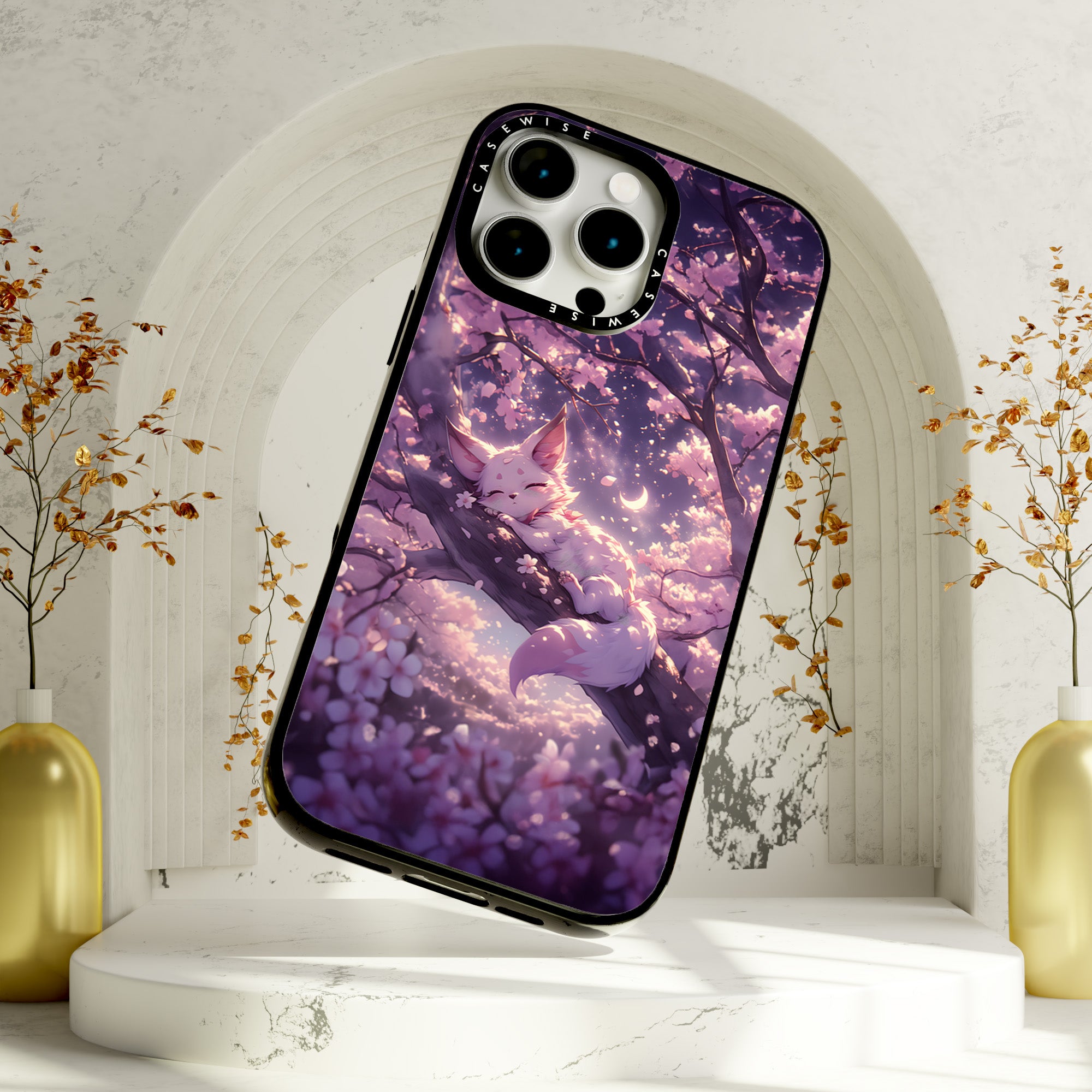 Śpiący Kitsune Fox - Etui